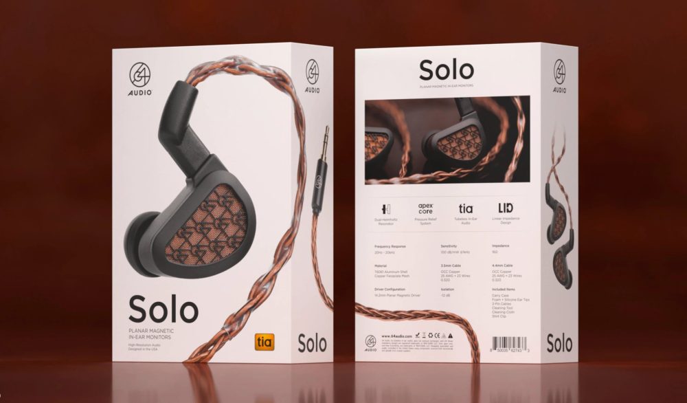 64 Audio Solo retail box x2 front and back