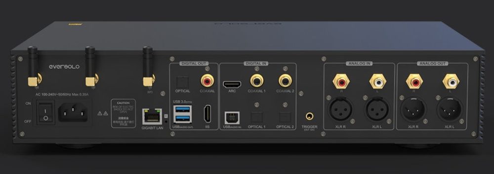 DMP-A8 rear inputs and outputs