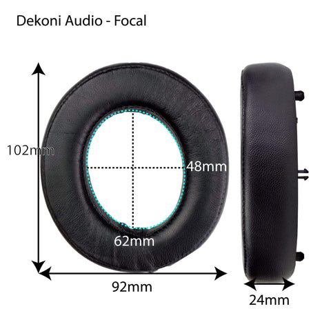 Dekoni Focal Earpads Measurements