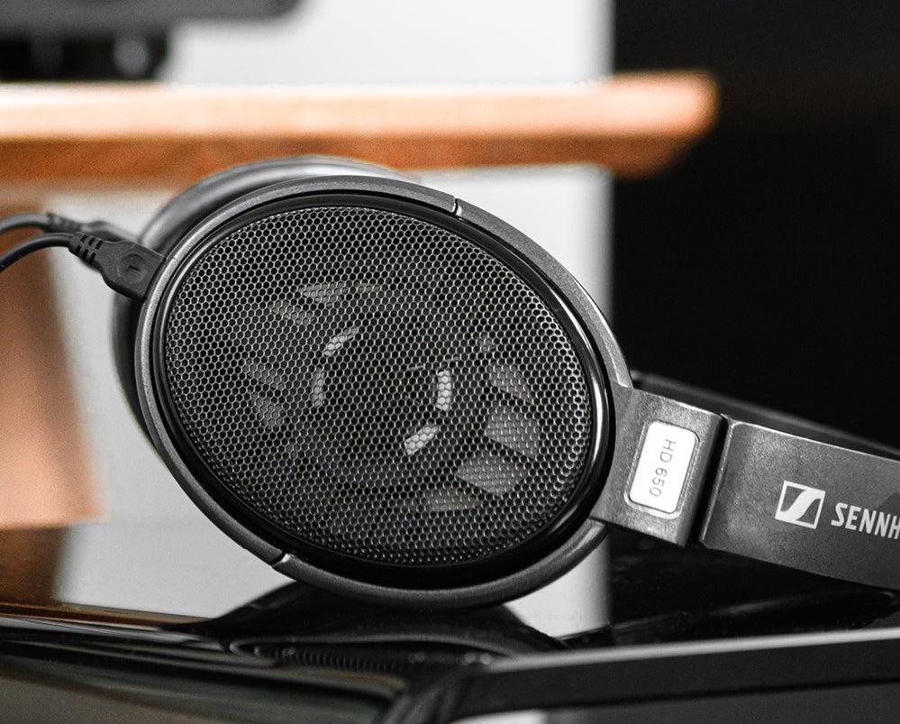 Sennheiser HD650 headphone grill closeup