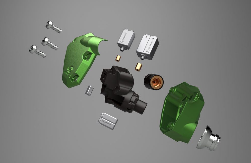 Campfire Andromeda diagram showing disassembled internal components