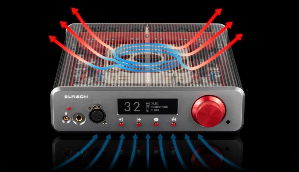 Burson Soloist 3X GT airflow diagram over black background