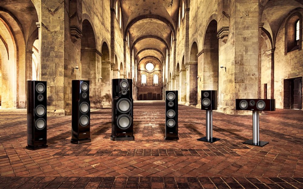 Canton Reference K series black in cathedral hall