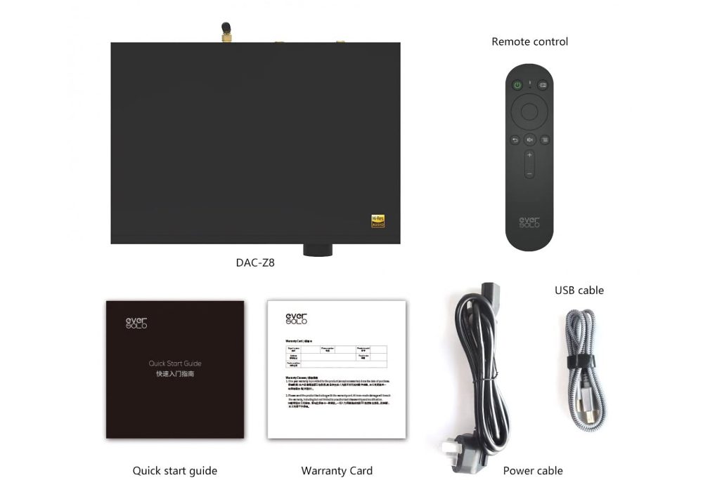 EverSolo DAC-Z8 what's in the box