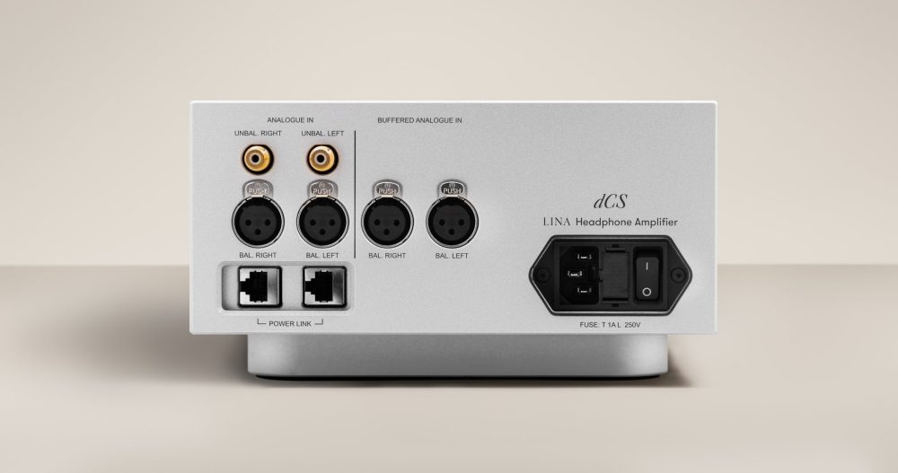 dCS Lina headphone amplifier rear highlighting inputs