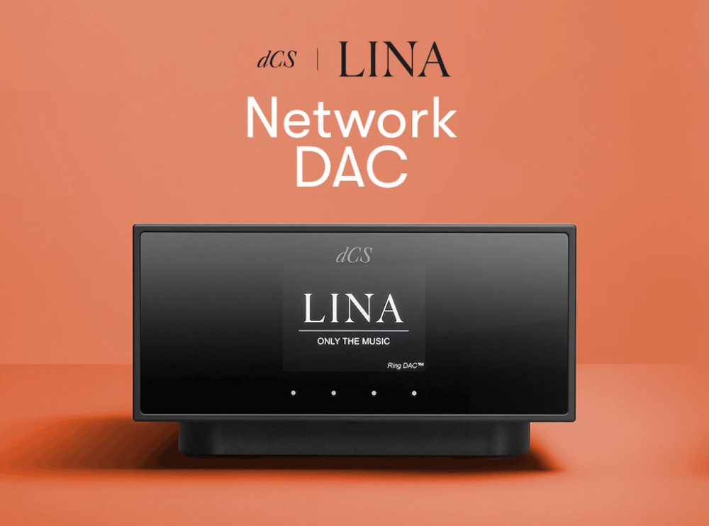 dCS Lina Network DAC over orange background