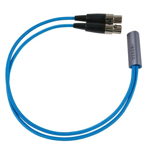 Dekoni Ensemble headphone connector blue nylon mini XLR