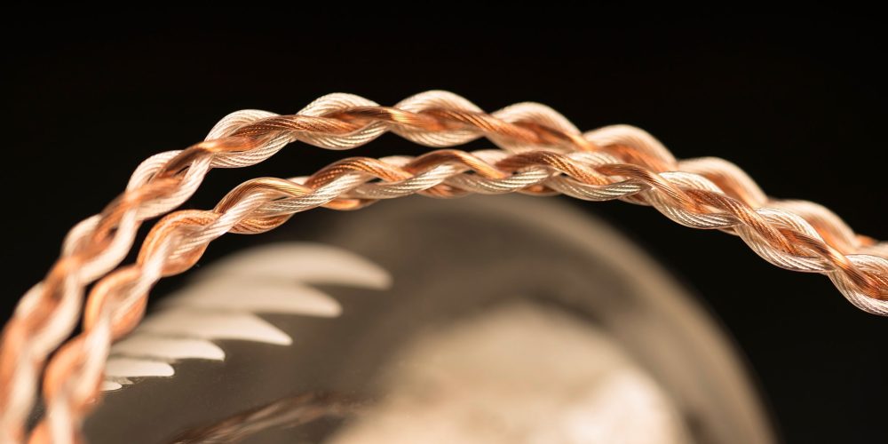 Effect Audio Ares S Cadmus closeup highlighting copper and silver blend with braided design