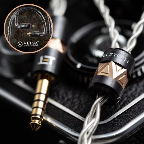 Eletech Cassiel cable closeup Y-split with Pentaconn connector and VERSA logo