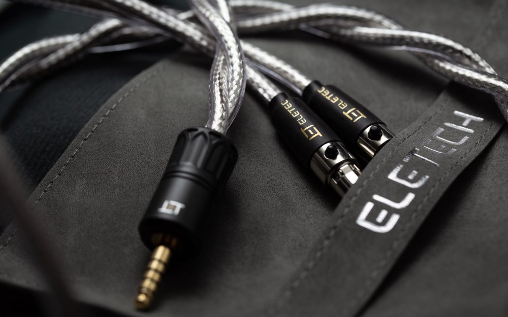 Eletech Purgatorio cable highlighting 4.4 Pentaconn and mini-XLR connectors with included folding pouch