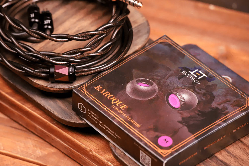 Eletech Eclipse IEM cable with Baroque eartips