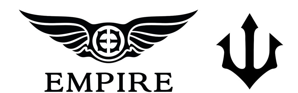 Empire Ears black logo with Triton clipart