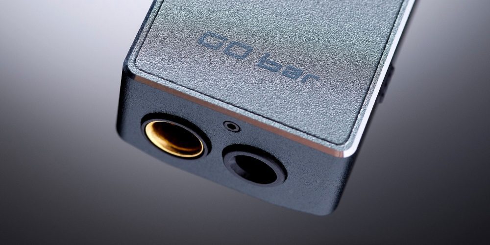 iFi GO bar closeup 3.5mm and 4.4mm headphone jacks