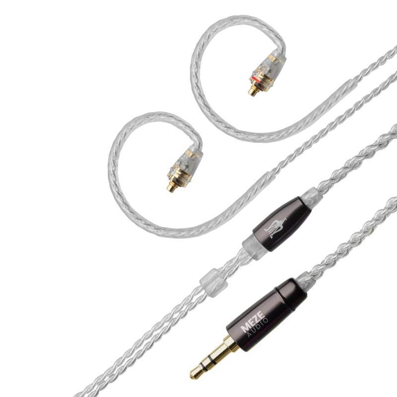 Meze Audio MMCX silver upgrade cable with 3.5mm termination