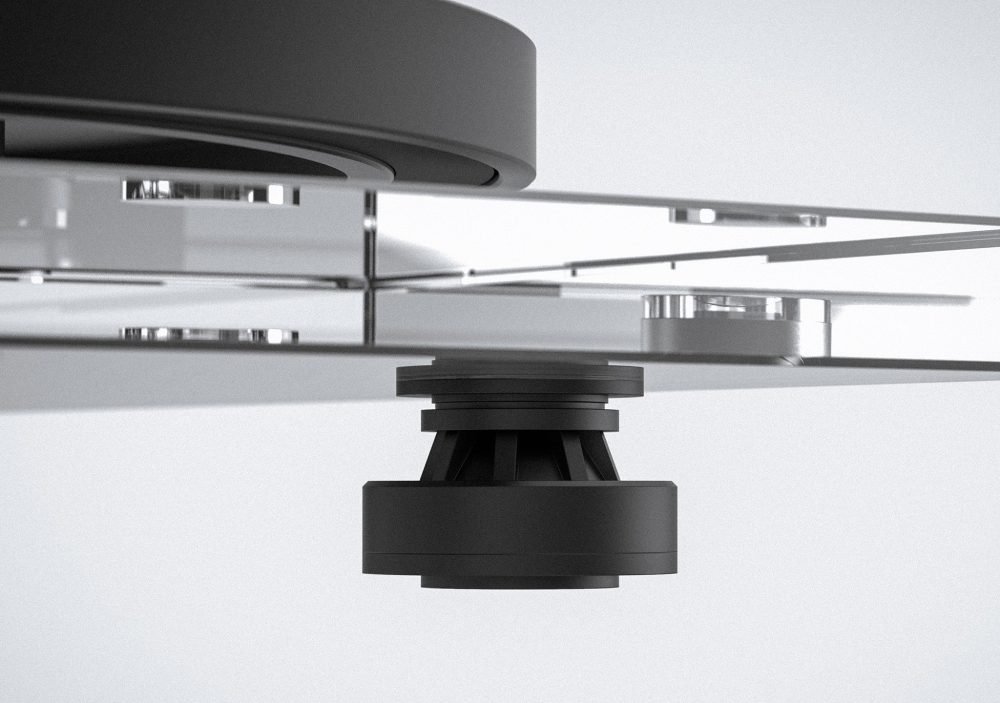 Pro-Ject XA B turntable damped feet closeup