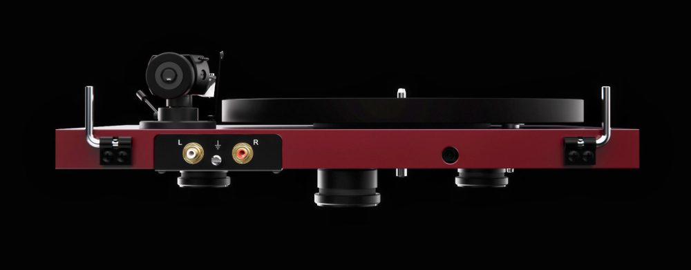 Pro-Ject Debut EVO 2 3D render rear eye level over black