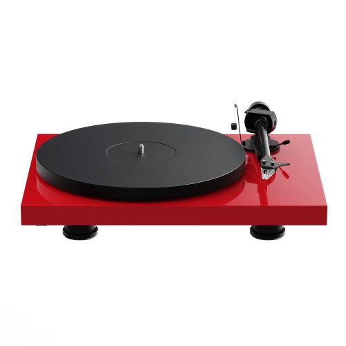 Pro-Ject Debut EVO 2 gloss red top front quarter whitebox