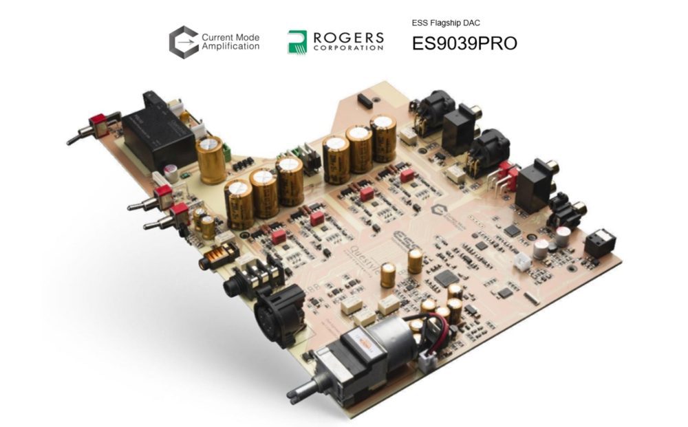 Questyle CMA Eighteen Master PCB with component logos