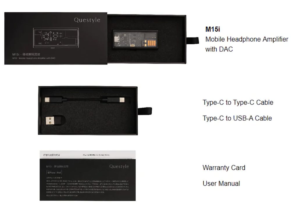 Questyle M15i in the box